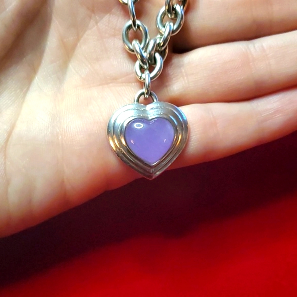 Lavender Purple Jade Charm Bracelet - Picture 2 of 8